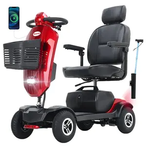 Sweetrich Max Plus Mobility Scooter 300W Motor 24V 20Ah Battery 9 inch Tires 6km/h Max Speed 25km Range - Red