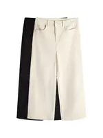 The Set Nohavice  krémová / čierna