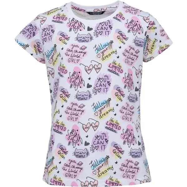 Lewro ELIZIA Dívčí triko, bílá, velikost 164-170