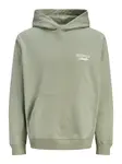 JACK & JONES Mikina 'JORNorrebro'  pastelovo zelená / biela