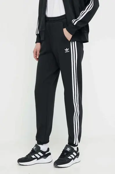 Bavlněné tepláky adidas Originals černá barva, s aplikací, IB7457