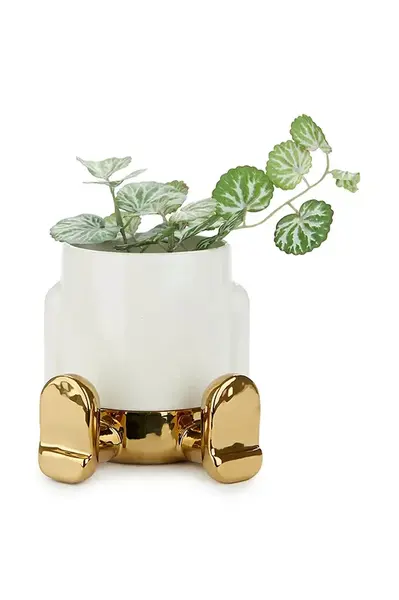 Květináč Balvi Mr.Sitty Gold Edit 11 x 8,5 x 8,5 cm