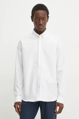 Košile Les Deux pánská, bílá barva, regular, s límečkem button-down, LDM410193