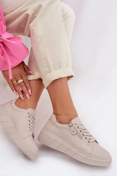 Kožené dámské mokasíny Evento se zipem