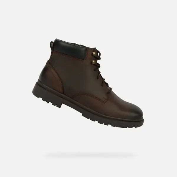 Dark Brown Men's Ankle Boots Geox Andalo - Mens