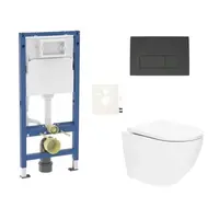Závesný WC set Geberit do ľahkých stien / predstenová + WC SAT SIKOGESTOR67D50BL2