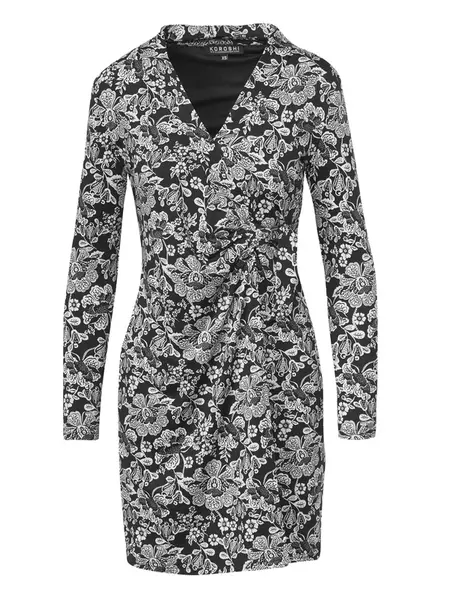 KOROSHI Šaty  čierna / biela