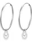 Glanzstücke München Náušnice  strieborná / perlovo biela