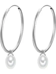 Glanzstücke München Náušnice  strieborná / perlovo biela