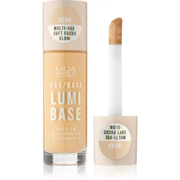 MUA Makeup Academy PRO/BASE Lumi Base rozjasňující podkladová báze pod make-up odstín Aura (Warm) 33 ml