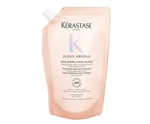 Hydratační a rozjasňující šampon pro pevné a krepaté vlasy Kérastase Gloss Absolu Bain Créme Hydra-Glaze-500 ml, náhradní náplň + dárek zdarma