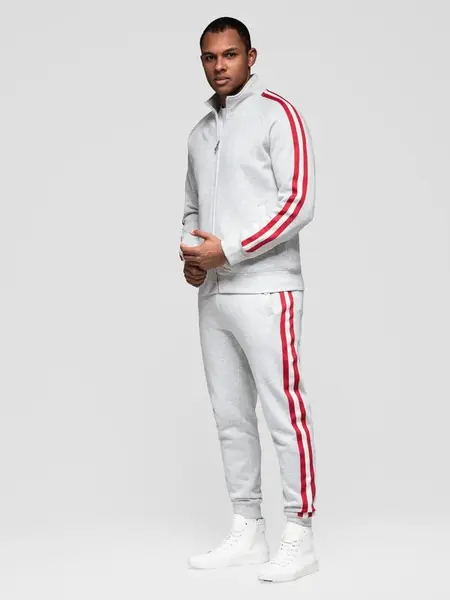 Ombre Men's sweatshirt set unbuttoned sweatshirt + jogger sweatpants