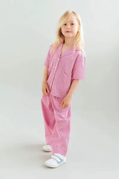 Dětské bavlněné kalhoty Wheat