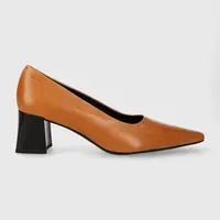 Kožené lodičky Vagabond Shoemakers ALTEA hnědá barva, na podpatku, 5740.001.22