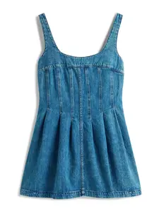 Tommy Jeans Šaty  modrá denim