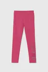 Dětské legíny Guess růžová barva, s aplikací