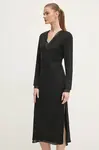 Šaty Calvin Klein černá barva, midi, K20K207845