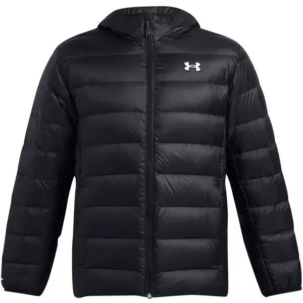 Under Armour LEGEND DOWN HOODED Pánska bunda, čierna, veľkosť