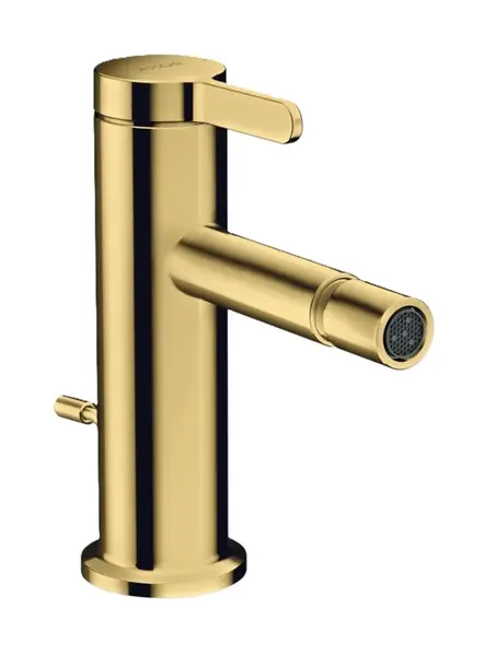 Axor One - Bidetová batéria s výpusťou, EcoSmart, leštený vzhľad zlata 48210990