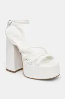 Sandály Koi Footwear DBP55 WHITE PLATFORM HEEL