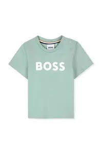 BOSS Dětské bavlněné tričko BOSS