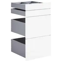 Hom`in SADA ZÁSUVEK, vysoce lesklá bílá, 45,3/83/46,8 cm