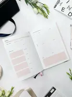 Náplň do koženého (vegan) organizéru – plánovač produktivity (růžová)