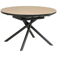 MID.YOU JÍDELNÍ STŮL, černá, jantarové barvy, 120-160/120/76 cm