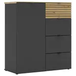 Voleo KOMODA, barvy grafitu, dub artisan, 90/99/41 cm