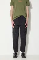 Kalhoty Maharishi Veg Dyed Cargo Track Pants Japanese pánské, černá barva, ve střihu cargo, 5040.BLACK