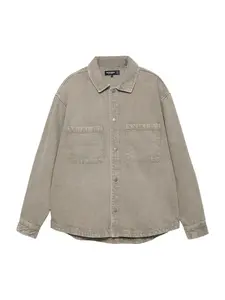 Pull&Bear Prechodná bunda  sivý denim