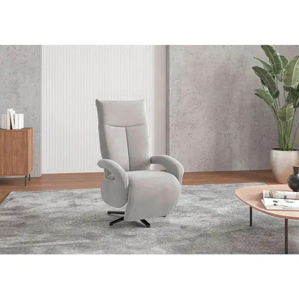 Sit & More KŘESLO, textil, barvy stříbra