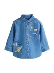 Next Košeľa  modrá denim / žltá / mätová / oranžová