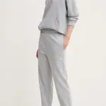 Bavlněné tepláky HUGO Nelfinia šedá barva, 50522417