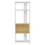 MID.YOU REGÁL, bílá, barvy dubu, 58,6/165/26,8 cm