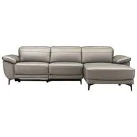 Xora ROHOVÁ SEDAČKA, textil, kůže, šedohnědá