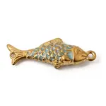 304 Stainless Steel Enamel Fish Connector Charms