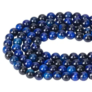 2 Strands Natural Tiger Eye Beads Strands