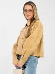 Dámska camel bunda s textúrou