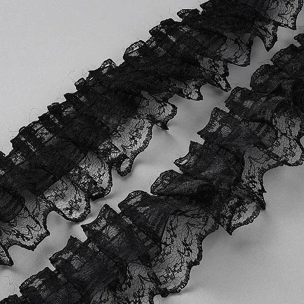 Polyester Pleated Lace Trim