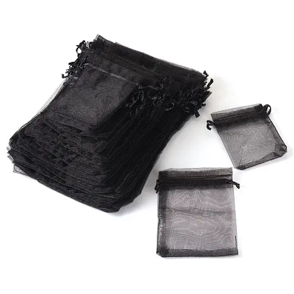 60Pcs 6 Styles Organza Bags Jewellery Storage Pouches Wedding Favour Party Mesh Drawstring Gift