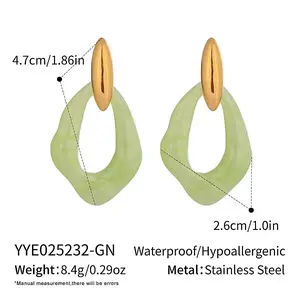 Stainless Steel Hollow Nuggets Stud Earrings
