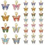 32Pcs 8 Colors Alloy Enamel Pendant Decorations