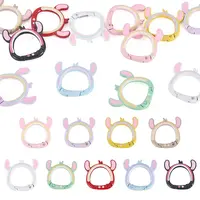 12Pcs Baking Paint Alloy Spring Gate Rings