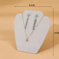 Wood Covered with Velvet Jewelry Bust Display Stands for Necklaces