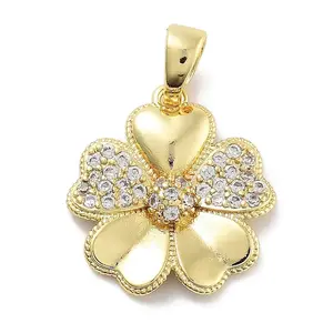 Rack Plating Brass Micro Pave Cubic Zirconia Pendants