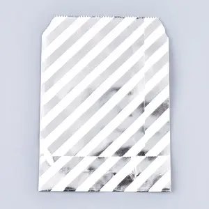 Diagonal Stripe Pattern Eco-Friendly Paper Bags
