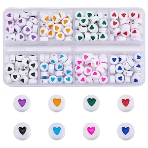 320Pcs 8 Colors Opaque Acrylic Beads