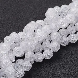 Synthetic Crackle Quartz Beads Strands