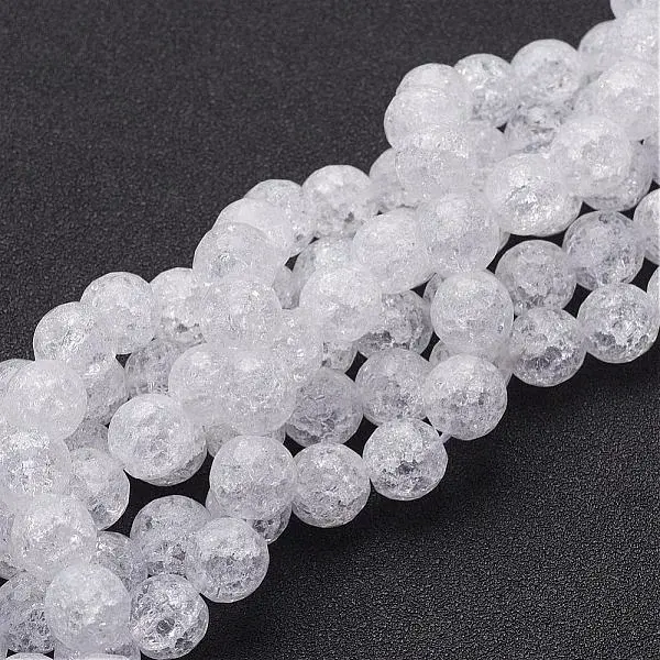 Synthetic Crackle Quartz Beads Strands